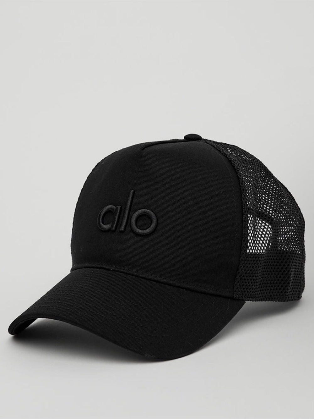 ALO Yoga Black Trucker Cap